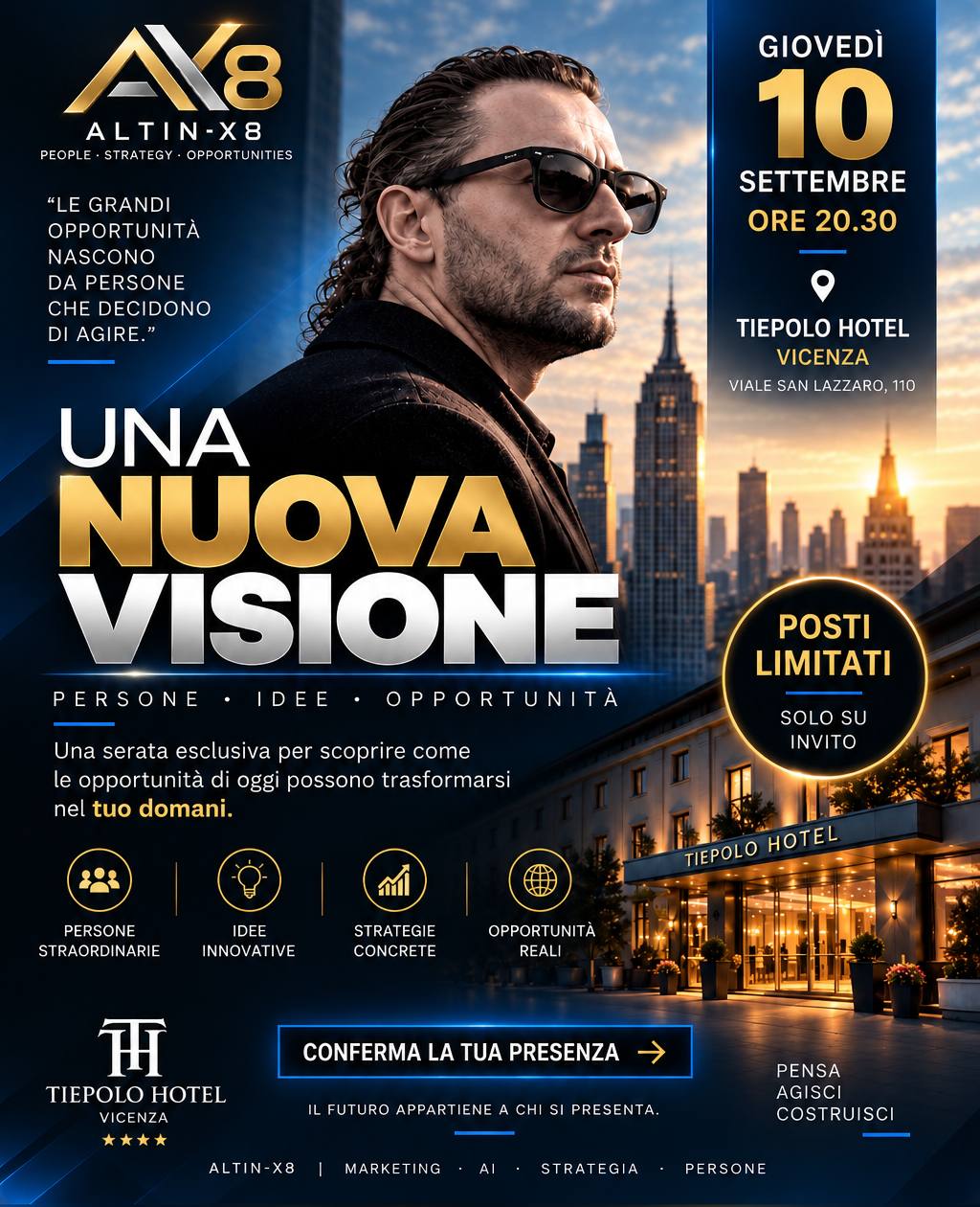 Evento 10 settembre 2026 - Tiepolo Hotel Vicenza